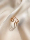 The ring is a fashionable, unique and niche design for women's index finger rings. It's a trendy ring on Instagram and a simple layering for women with a plain ring Specification image